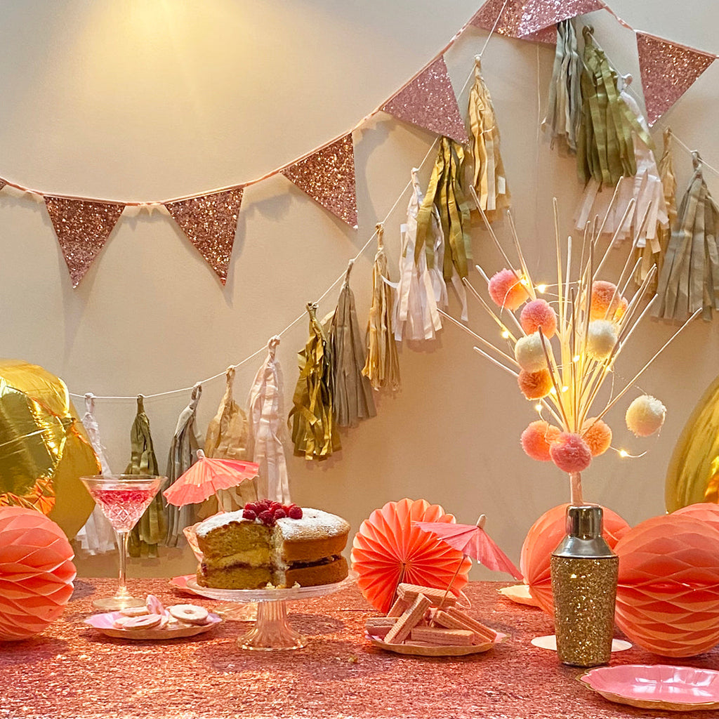 Pink Pom Pom String Lights