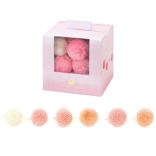 Pink Pom Pom String Lights