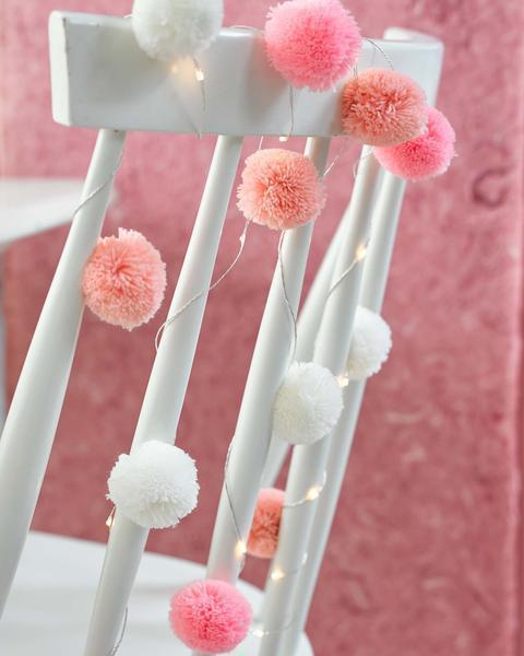 Pink Pom Pom String Lights